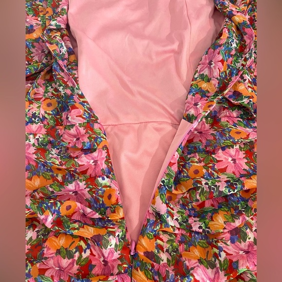 ZARA Blogger Fav Floral Ruffle Mini Dress New Plus Size - Picture 11 of 16